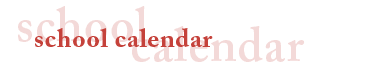 school calendar